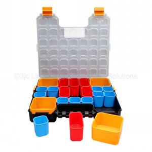 Cube Parts Organiser Case 21 Removable Compartments